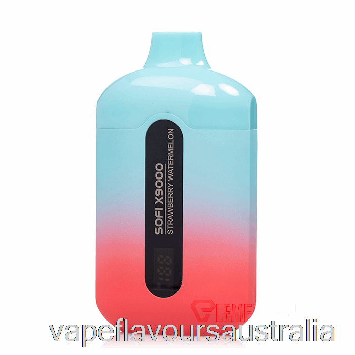 Vape Nicotine Australia SOFI X9000 0% Zero Nicotine Smart Disposable Strawberry Watermelon